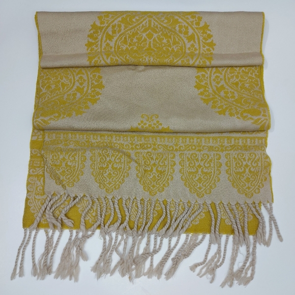 ANICHINI 100% Wool Paisley Print Reversable Scarf - Picture 12 of 16